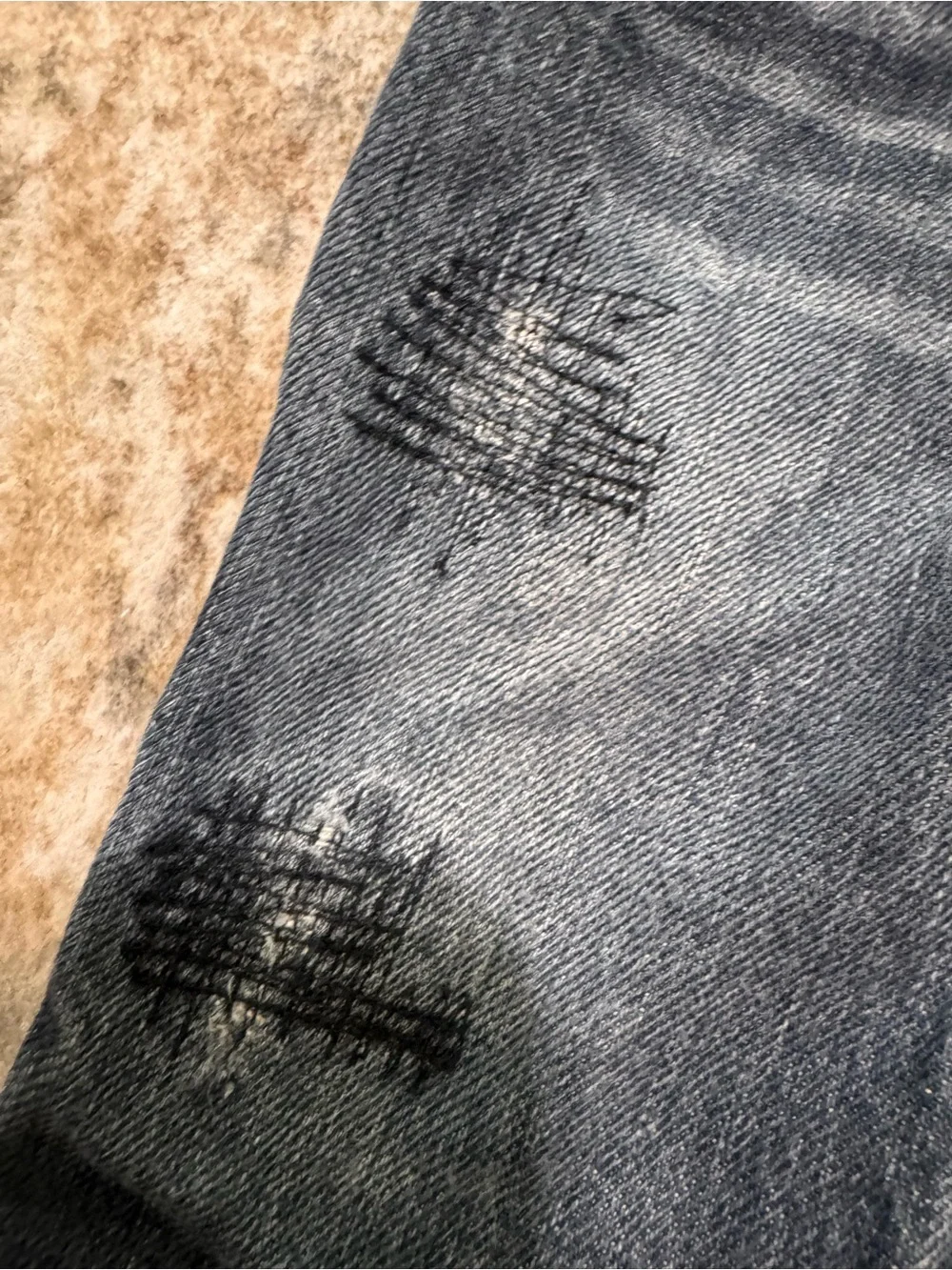 The Children's Place Distressed Baby Denim Jeans - Faux Repair Patches